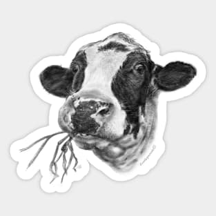 Happy Holstein Friesian Dairy Cow Sticker